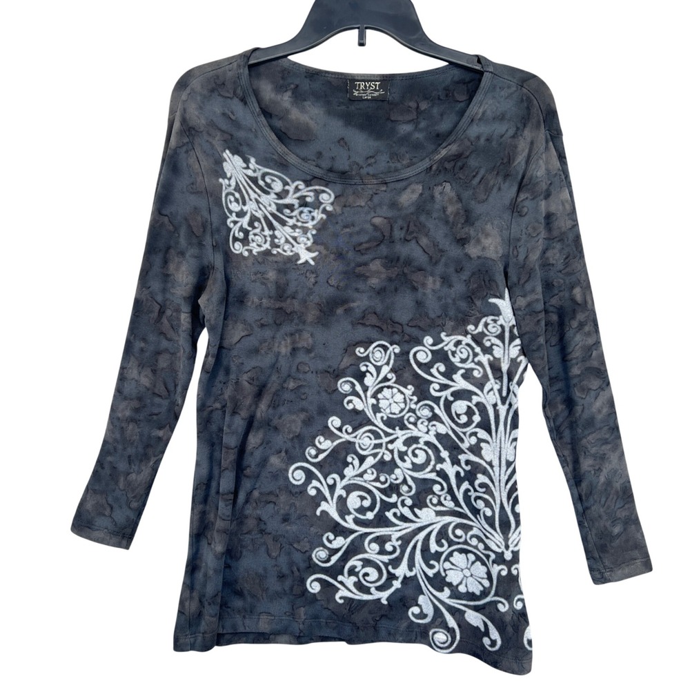 Tryst by‎ Matthew Burnout Filigree Top Size L Goth Grunge Alternative Edgy USA